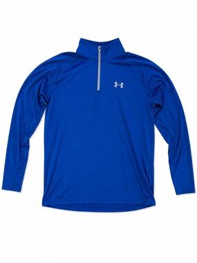 Under Armour Mens Royal Blue HeatGear Half Zip Long Sleeve Performance Shirt‎ S
